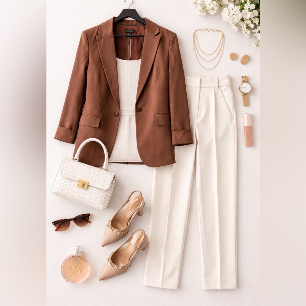 Women's Elegant Brown Blazer